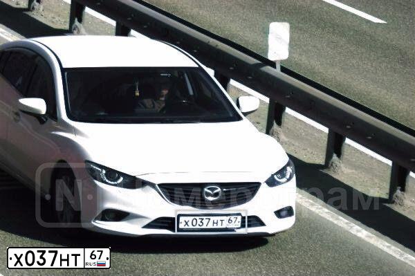 Фото автомобиля MAZDA 6, 2017 — госномер Х037НТ67. Цвет: БЕЛЫЙ ПЕРЛАМУТР