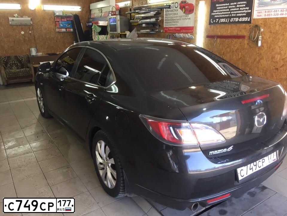 Фото автомобиля MAZDA 6, 2008 — госномер Р219НР46. Цвет: ЧЕРНЫЙ