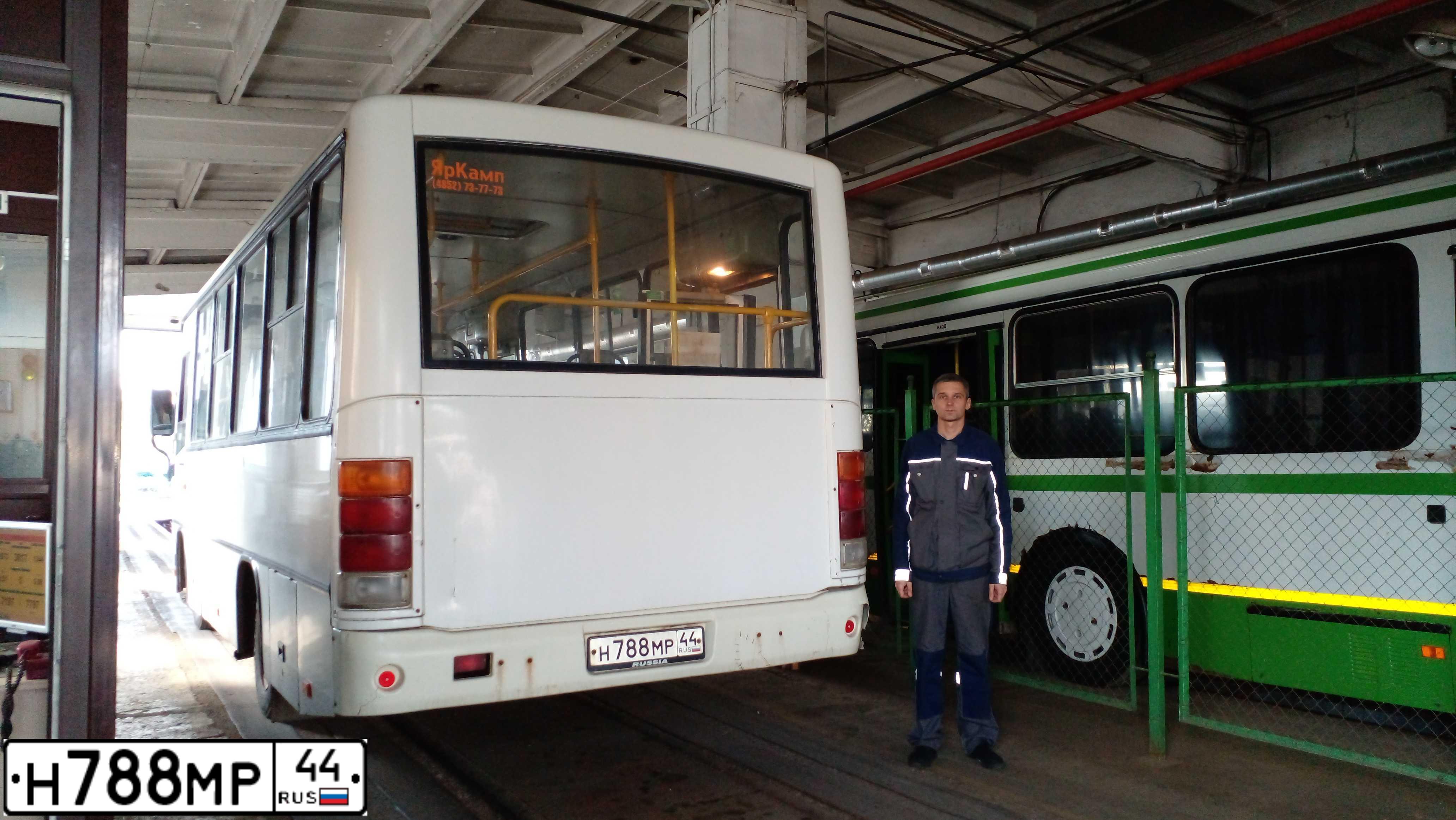 Фото автомобиля PAZ 3204, 2010 — госномер Н788МР44. Цвет: Белый