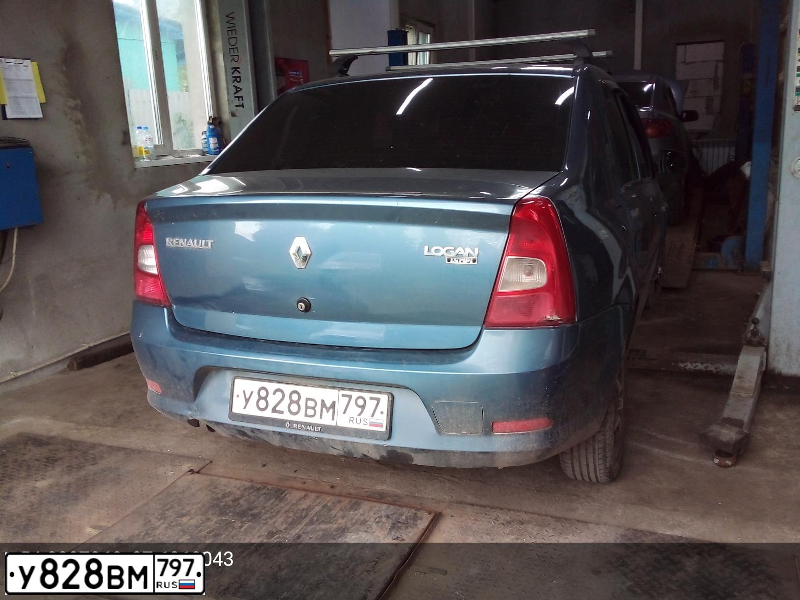Фото автомобиля RENAULT LOGAN, 2012 — госномер У246КЕ71. Цвет: синий