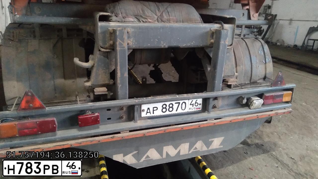 Фото автомобиля KAMAZ 65115 /6X4/, 2009 — госномер Н783РВ46. Цвет: ОРАНЖЕВЫЙ