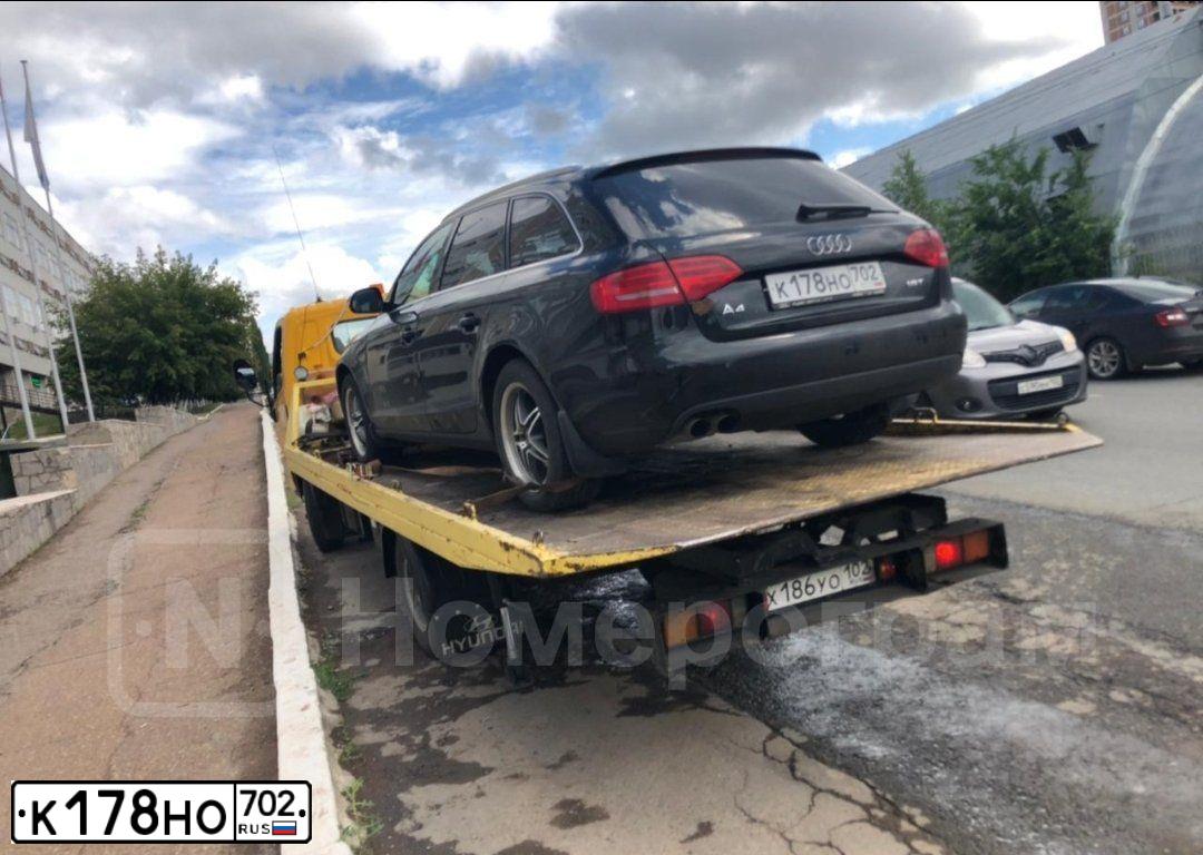 Фото автомобиля AUDI A4, 2008 — госномер К178НО702. Цвет: ЧЕРНЫЙ