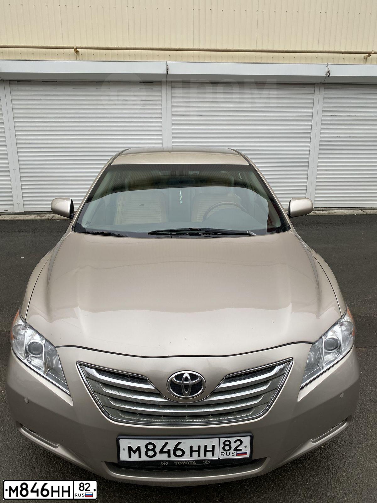 Фото автомобиля TOYOTA CAMRY, 2008 — госномер К337АЕ184. Цвет: БЕЖЕВЫЙ