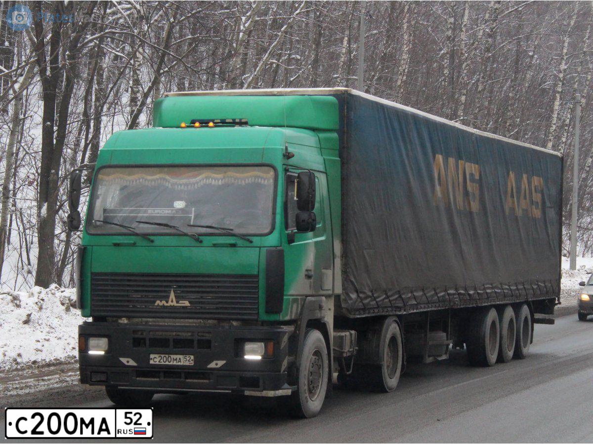 Фото автомобиля MAZ 5440 /4X2/, 2006 — госномер С200МА52. Цвет: ЗЕЛЕНЫЙ