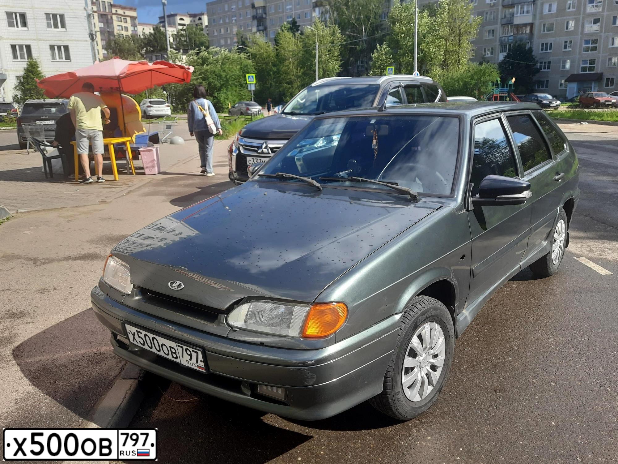 Фото автомобиля LADA 2114 SAMARA, 2011 — госномер Х500ОВ797. Цвет: СЕРО-СИНЕ-ЗЕЛЕНЫЙ