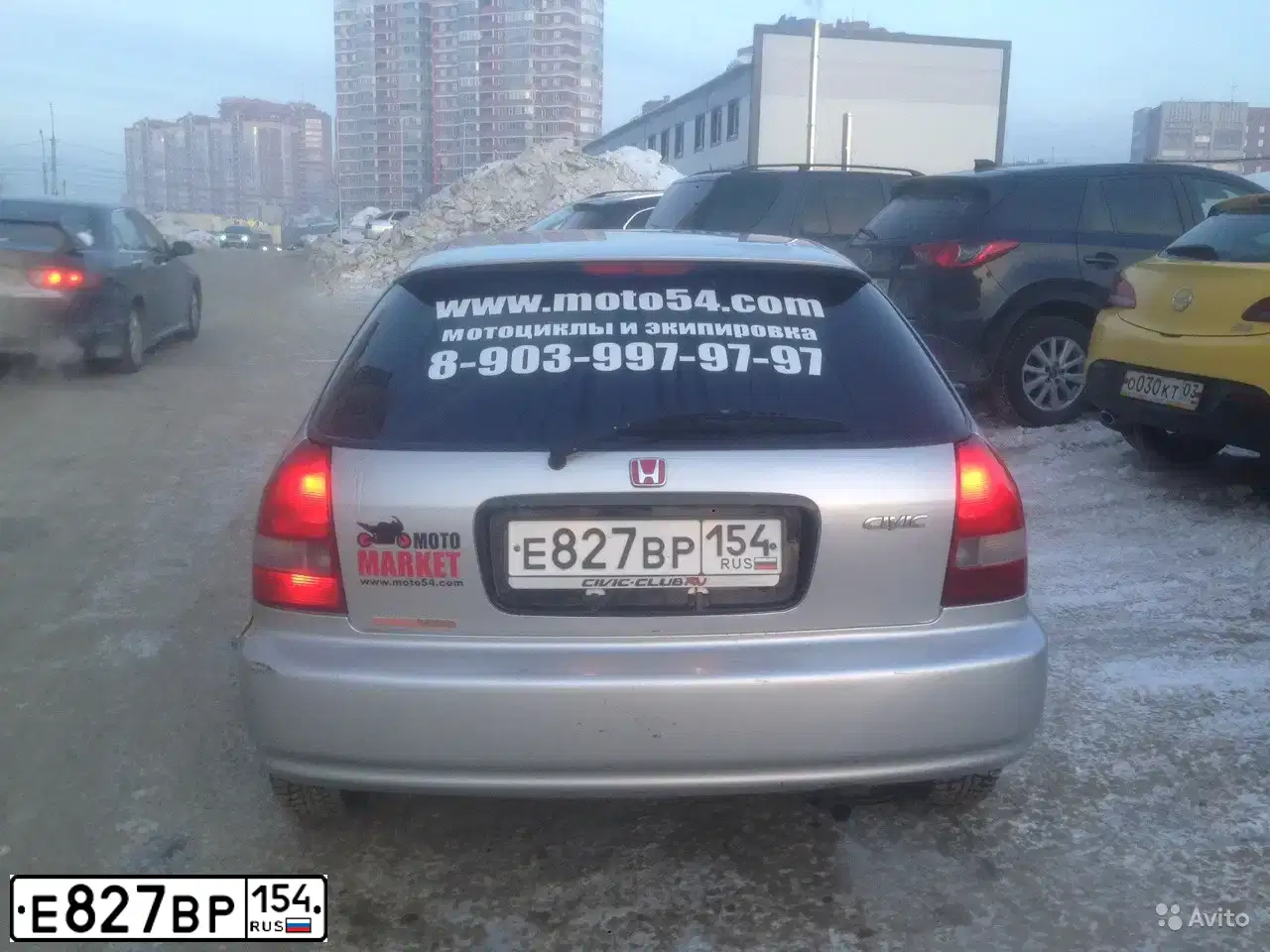 Фото автомобиля HONDA CIVIC, 2000 — госномер Е827ВР154
