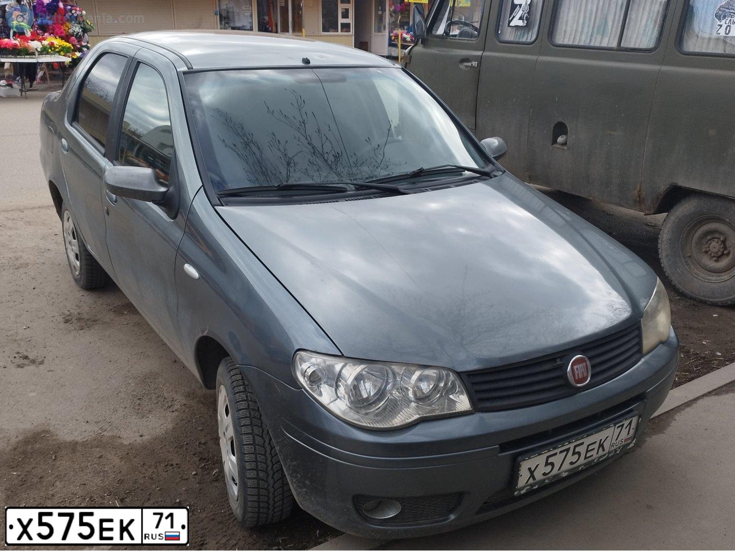 Фото автомобиля FIAT ALBEA, 2008 — госномер Х575ЕК71. Цвет: СЕРЫЙ ХРОНО