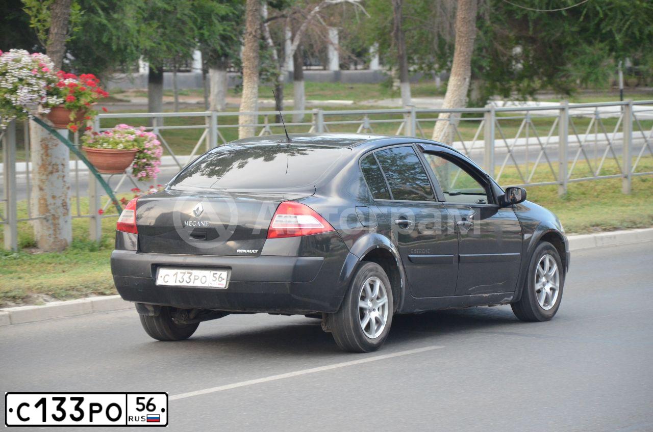 Фото автомобиля RENAULT MEGANE, 2007 — госномер В378ОХ156. Цвет: ЧЕРНЫЙ