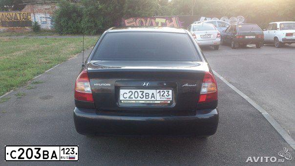 Фото автомобиля TAGAZ Z ACCENT, 2008 — госномер С788СВ123. Цвет: ЧЕРНЫЙ