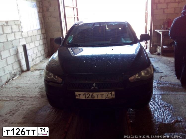 Фото автомобиля MITSUBISHI LANCER, 2007 — госномер Т126ТТ71. Цвет: ЧЕРНЫЙ