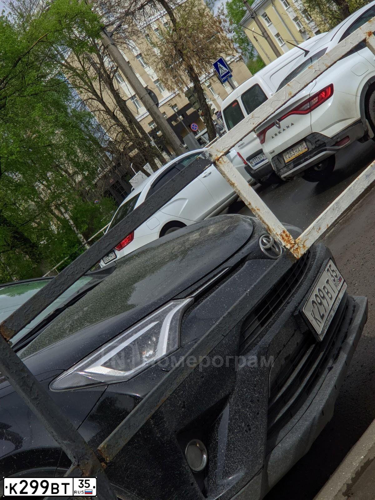 Фото автомобиля TOYOTA RAV4, 2018 — госномер К299ВТ35. Цвет: ЧЕРНЫЙ МЕТАЛЛИК