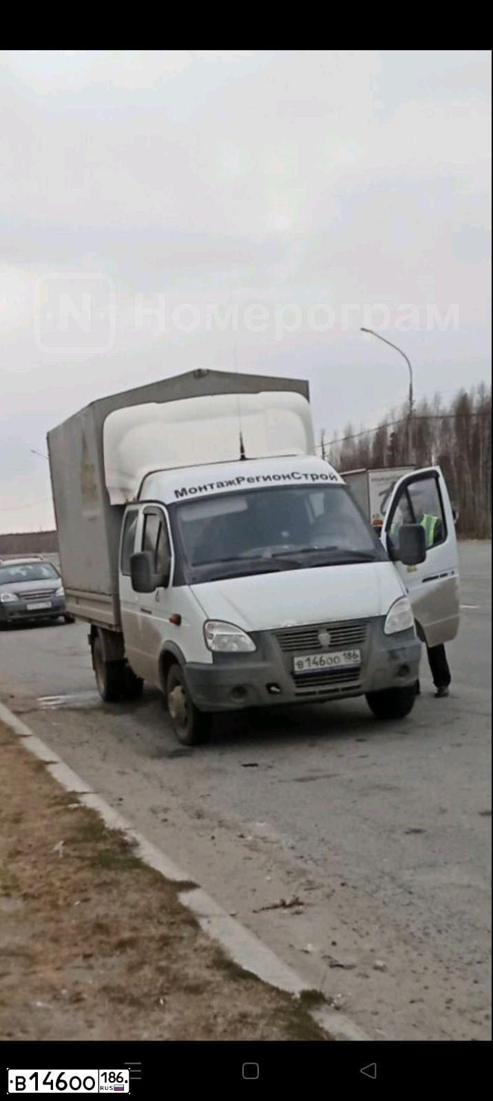 Фото автомобиля GAZ 3302 GAZEL, 2020 — госномер В146ОО186. Цвет: Белый