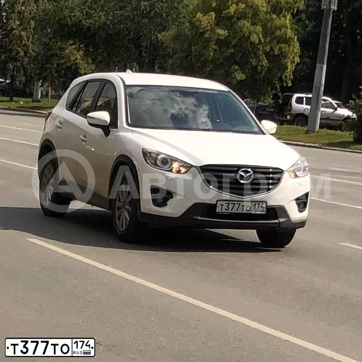 Фото автомобиля MAZDA CX-5, 2015 — госномер Т377ТО174. Цвет: БЕЛЫЙ ПЕРЛАМУТР