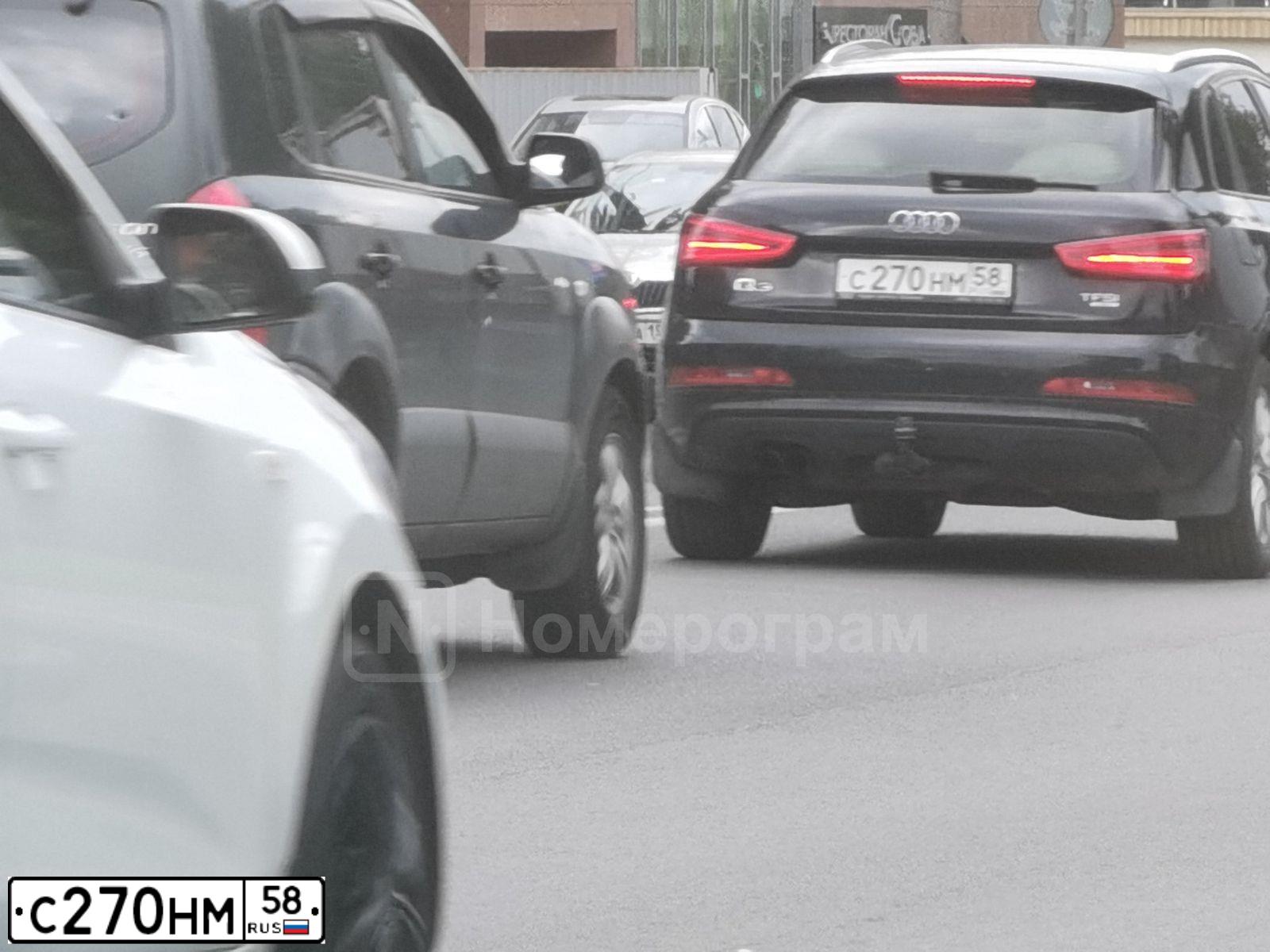 Фото автомобиля AUDI Q3, 2014 — госномер С270НМ58. Цвет: ЧЕРНЫЙ