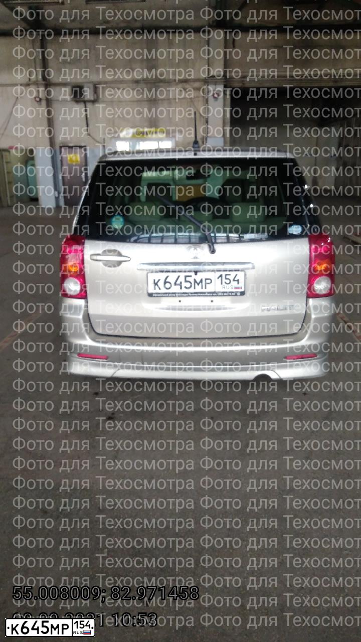 Фото автомобиля TOYOTA RAUM, 2005 — госномер Х208ЕХ154