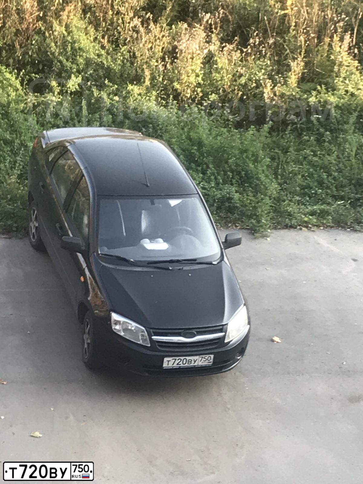 Фото автомобиля LADA 2190 GRANTA, 2014 — госномер Т720ВУ750. Цвет: ЧЕРНЫЙ