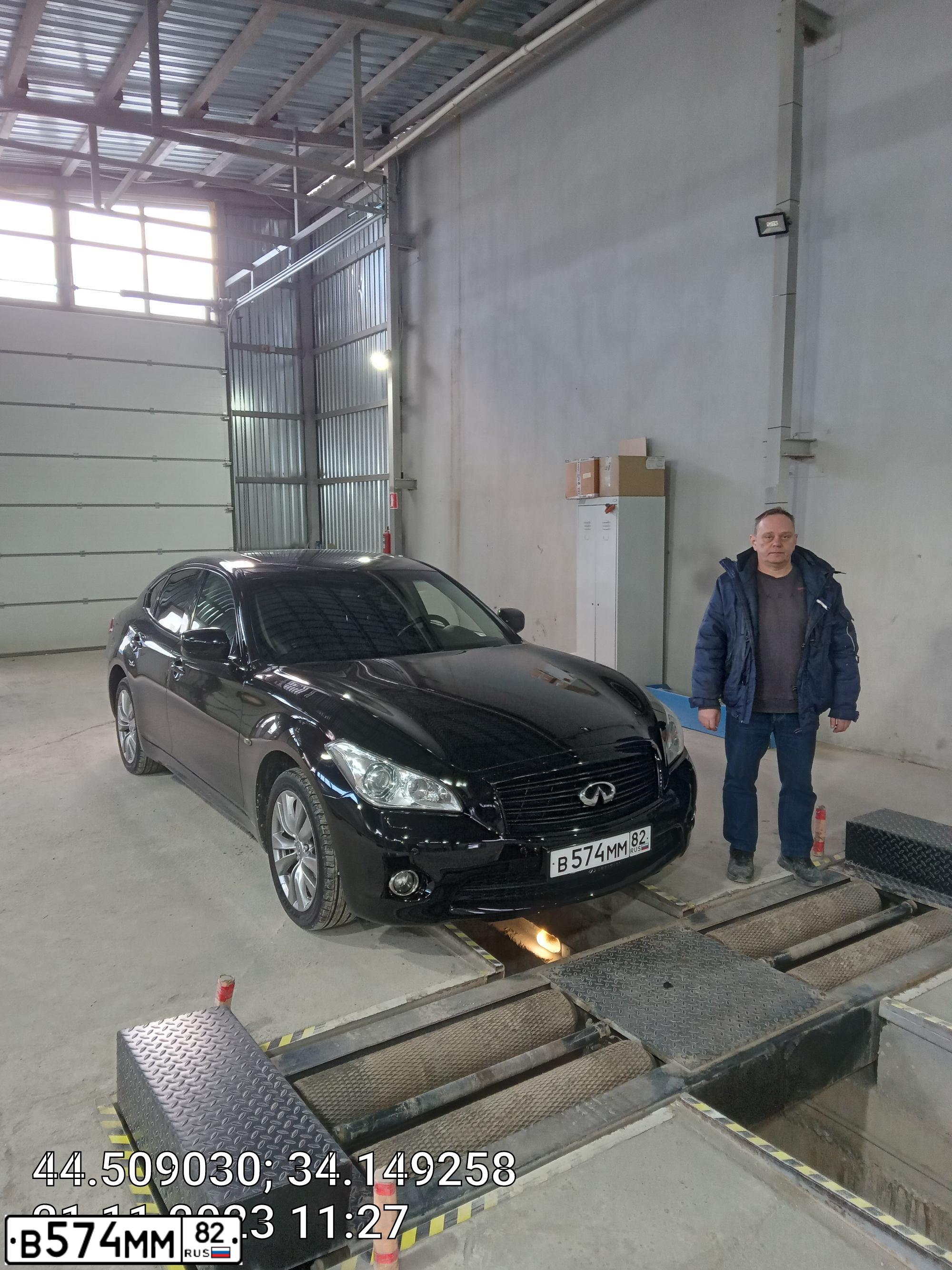Фото автомобиля INFINITI M, 2013 — госномер В574ММ82. Цвет: ЧЕРНЫЙ