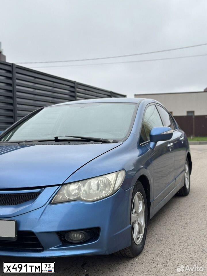 Фото автомобиля HONDA CIVIC, 2008 — госномер Х491ТМ73. Цвет: синий
