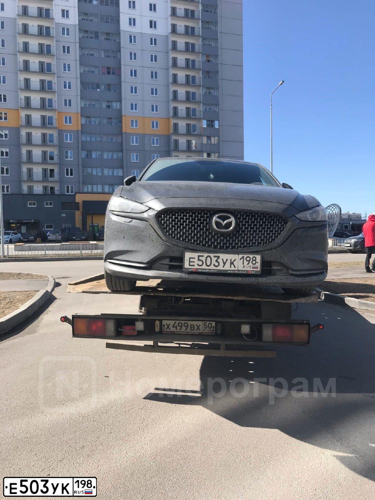 Фото автомобиля MAZDA 6, 2019 — госномер Е503УК198. Цвет: ЧЕРНЫЙ