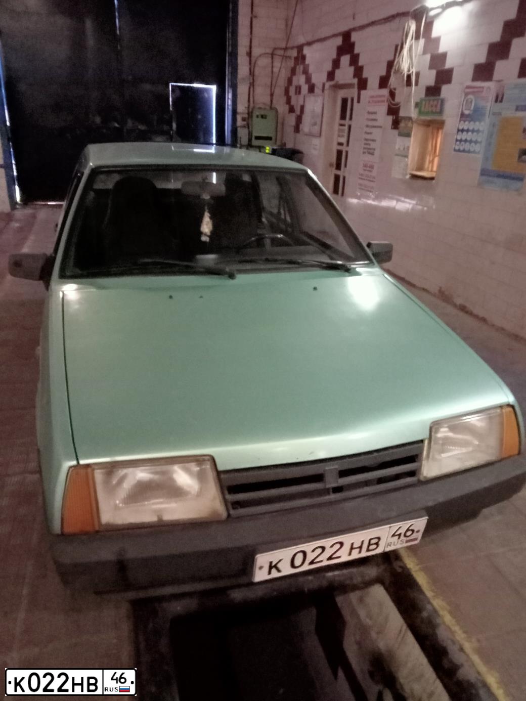 Фото автомобиля LADA 2109 SAMARA, 2003 — госномер К022НВ46. Цвет: СЕРО-ЗЕЛЕНЫЙ