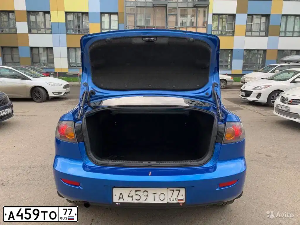 Фото автомобиля MAZDA 3, 2006 — госномер О375ОТ40. Цвет: синий