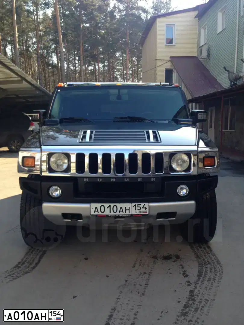 Фото автомобиля HUMMER H2, 2008 — госномер А010АН154. Цвет: ЧЕРНЫЙ