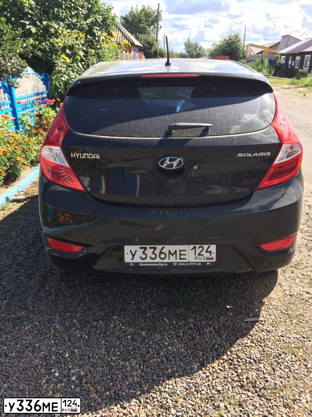 Фото автомобиля HYUNDAI SOLARIS, 2011 — госномер О741РЕ142. Цвет: ЧЕРНЫЙ
