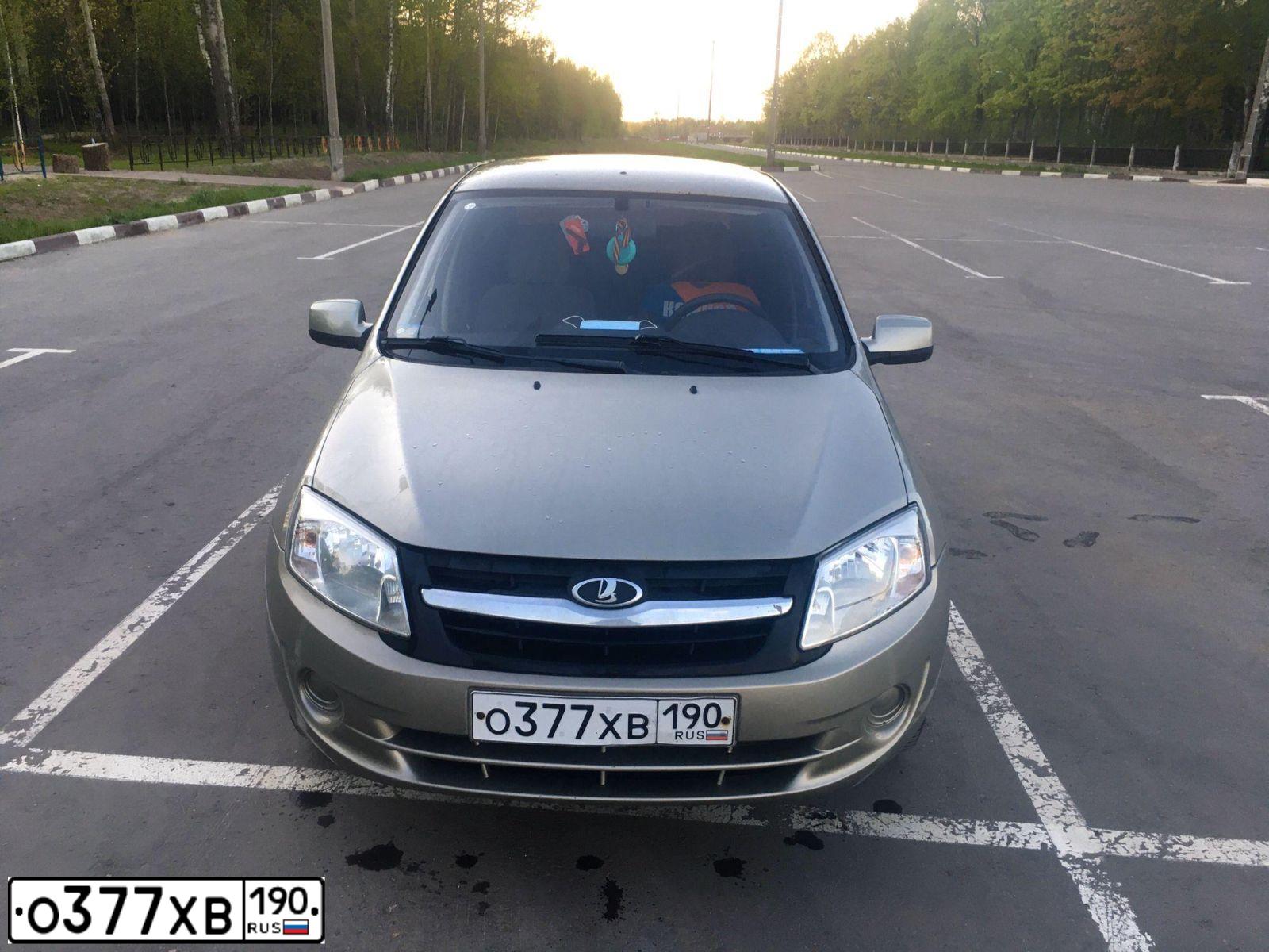 Фото автомобиля LADA 2190 GRANTA, 2012 — госномер Х158ЕА71. Цвет: БЕЖЕВЫЙ