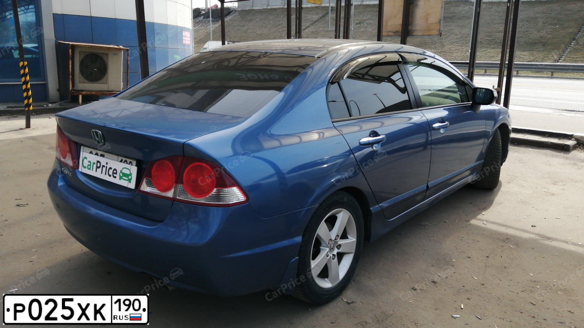 Фото автомобиля HONDA CIVIC, 2008 — госномер Р025ХК190. Цвет: ФИОЛЕТОВЫЙ