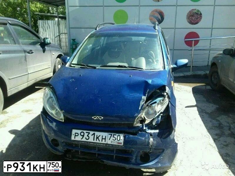Фото автомобиля CHERY KIMO /A1/, 2008 — госномер Р671ЕО40. Цвет: синий