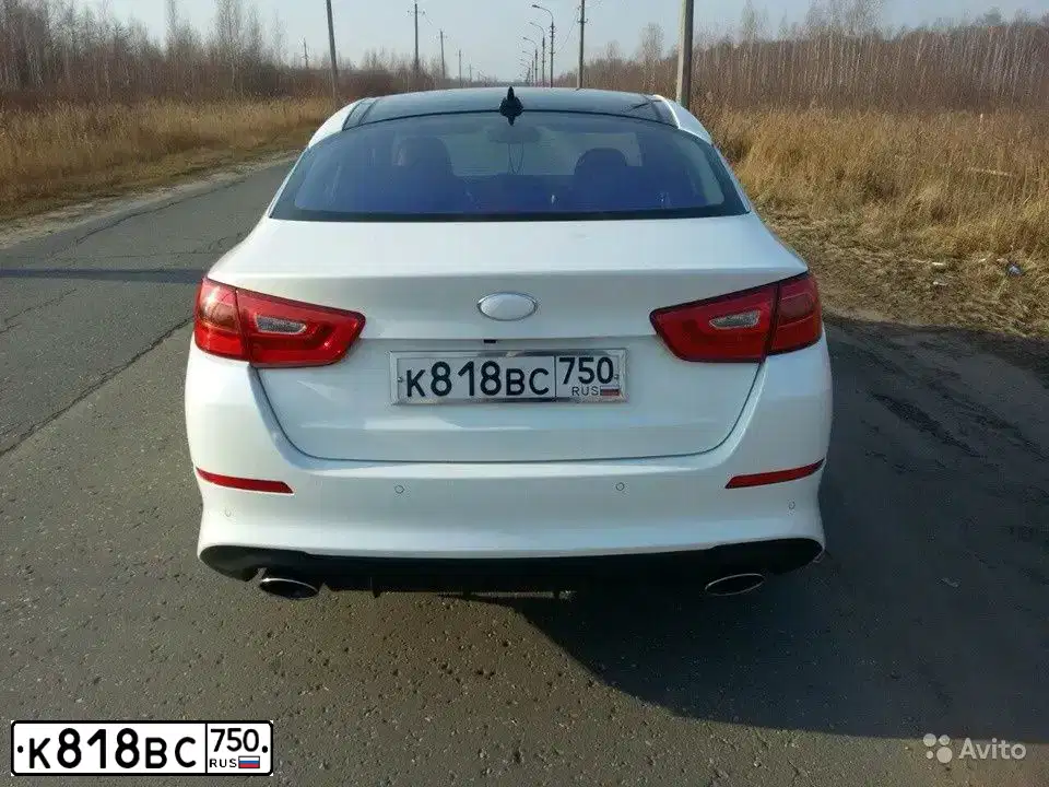 Фото автомобиля KIA MAGENTIS / OPTIMA, 2014 — госномер К818ВС750. Цвет: Белый