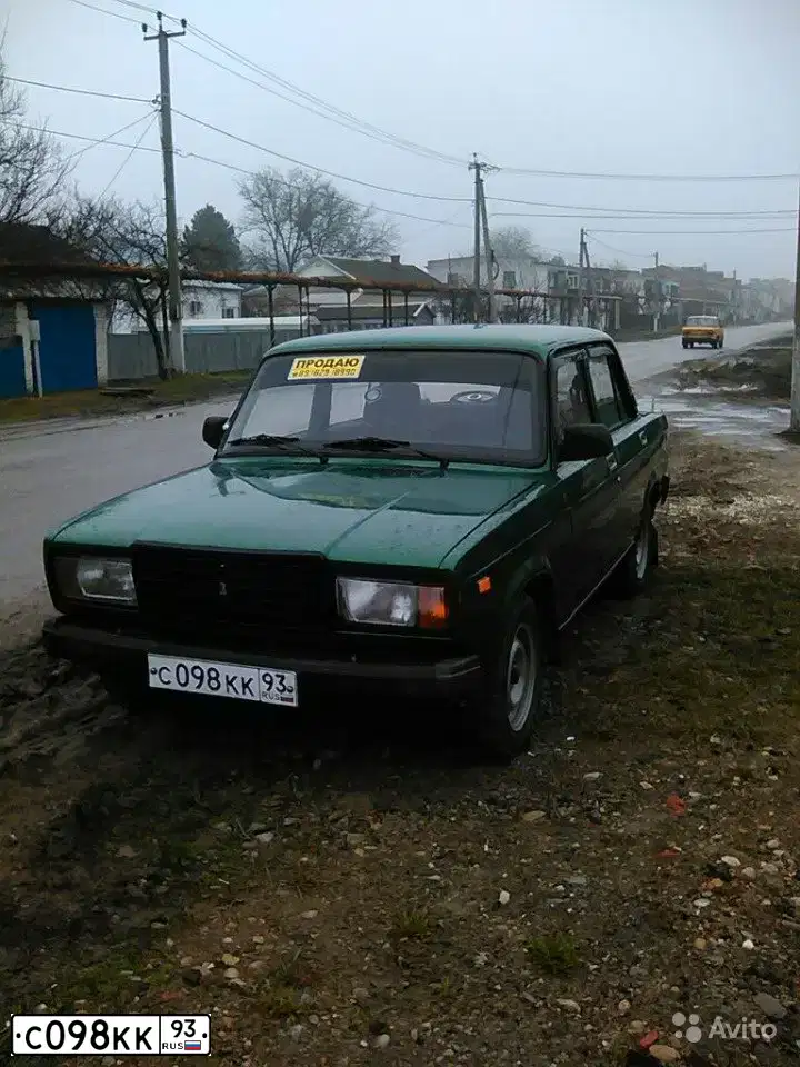Фото автомобиля LADA 2107, 2006 — госномер С098КК93. Цвет: Темно-зеленый