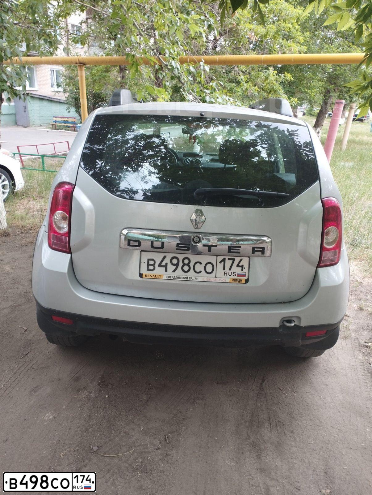 Фото автомобиля RENAULT DUSTER, 2014 — госномер В498СО174. Цвет: СВЕТЛО-СЕРЫЙ