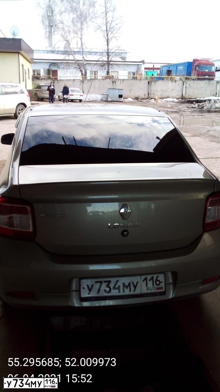 Фото автомобиля RENAULT LOGAN, 2015 — госномер А264СТ18. Цвет: БЕЖЕВЫЙ