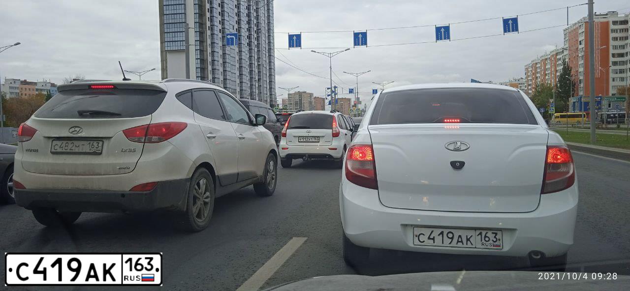 Фото автомобиля LADA 2190 GRANTA, 2012 — госномер С419АК163. Цвет: БЕЛЫЙ