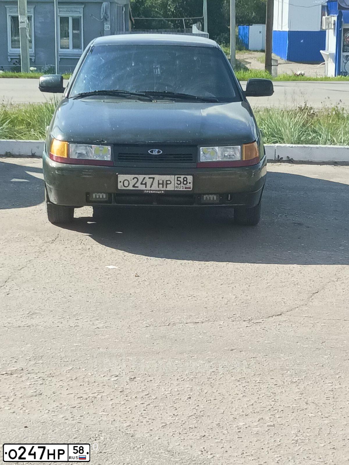 Фото автомобиля LADA 2112, 2003 — госномер О247НР58. Цвет: ЗОЛОТИСТЫЙ ТЕМНО-ЗЕЛЕНЫЙ