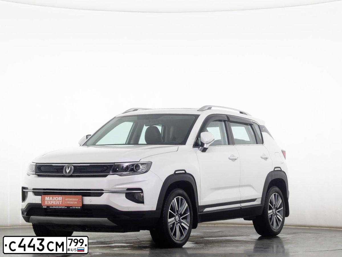 Фото автомобиля CHANGAN CS35, 2019 — госномер С443СМ799. Цвет: Белый