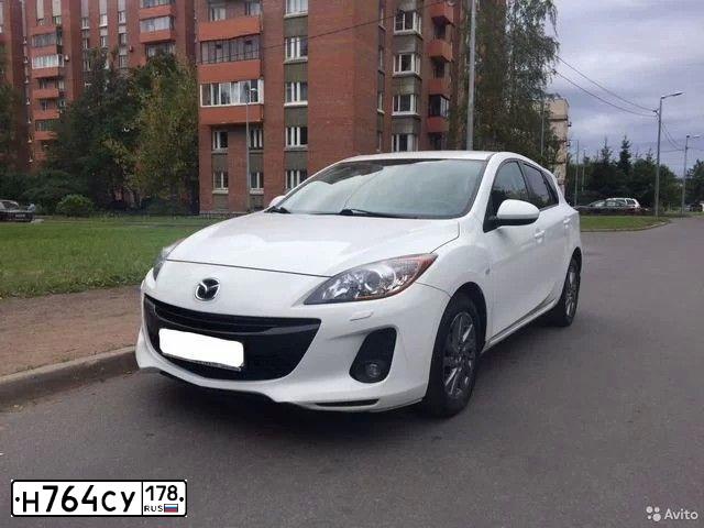 Фото автомобиля MAZDA 3, 2012 — госномер К841ЕС147. Цвет: Белый