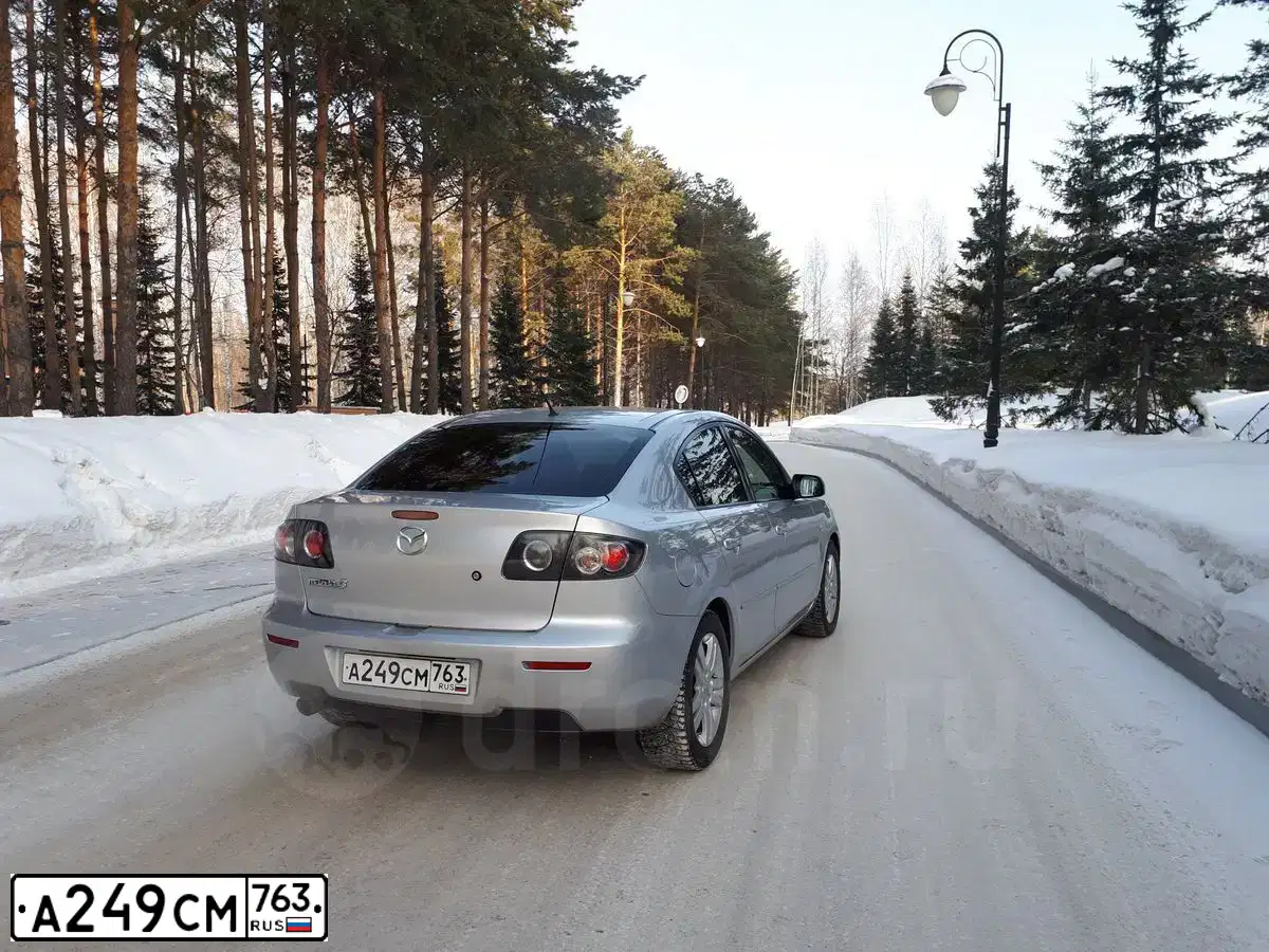 Фото автомобиля MAZDA 3, 2008 — госномер М474АА163. Цвет: Серебристый