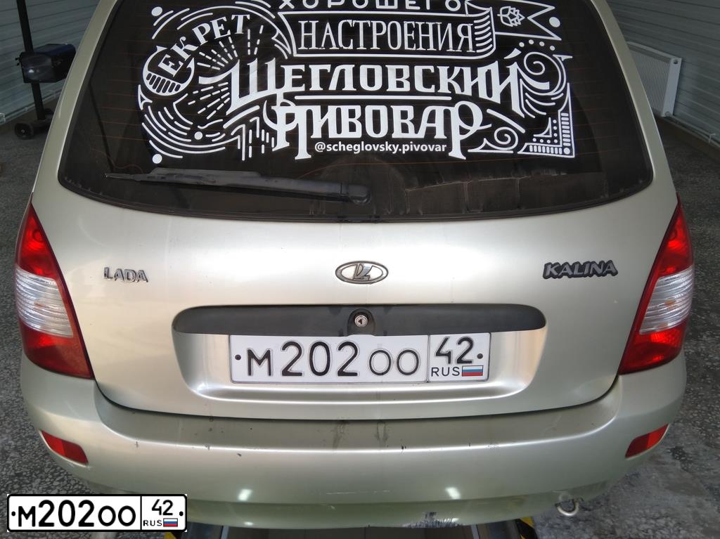 Фото автомобиля LADA 1117 KALINA, 2008 — госномер М202ОО42. Цвет: БЕЛО-ЖЕЛТЫЙ ПЕРЛАМУТРОВЫЙ