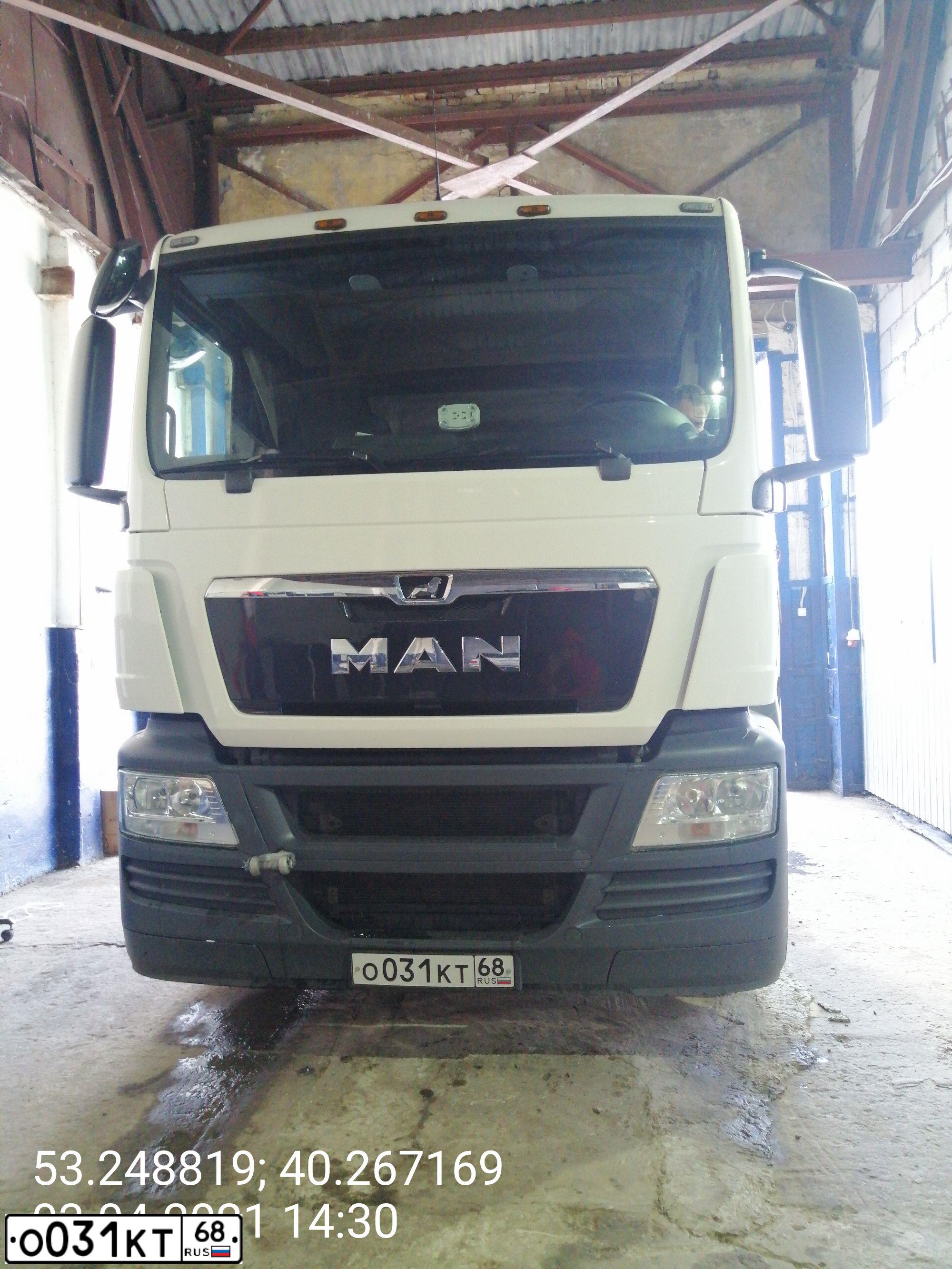 Фото автомобиля MAN TGS 18.XXX /4X2/, 2019 — госномер О031КТ68. Цвет: БЕЛЫЙ