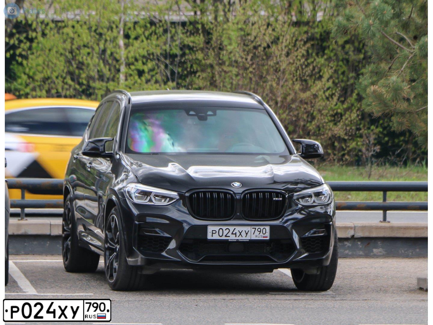 Фото автомобиля BMW X3 М СОМРЕТIТIОN, 2019 — госномер Р024ХУ790. Цвет: ЧЕРНЫЙ