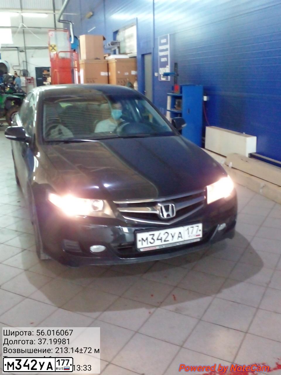 Фото автомобиля HONDA ACCORD, 2007 — госномер М342УА177. Цвет: ЧЕРНЫЙ