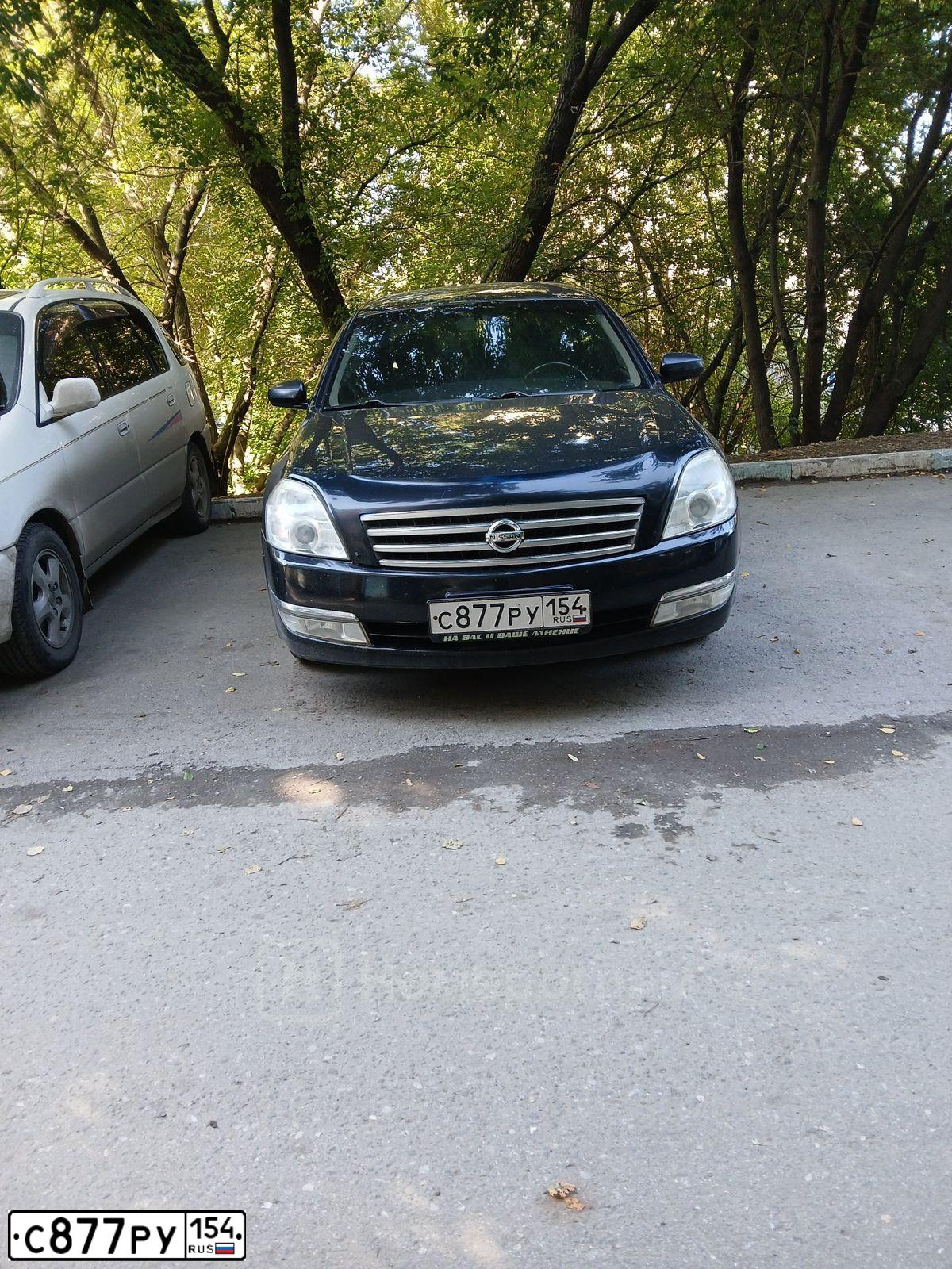 Фото автомобиля NISSAN TEANA 2.3 LUXURY, 2006 — госномер Р643НМ154. Цвет: ЧЕРНЫЙ