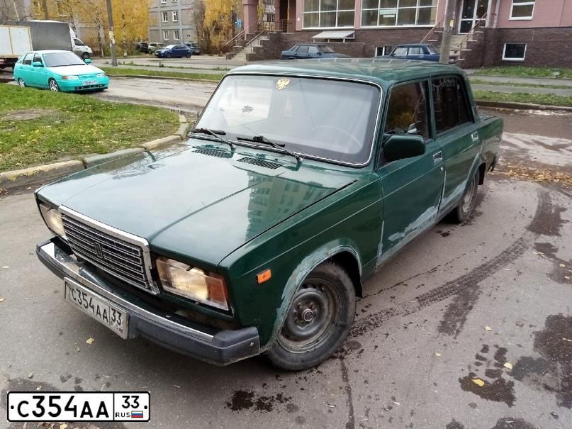 Фото автомобиля ВАЗ 21074, 1997 — госномер С354АА33. Цвет: ЗЕЛЕНЫЙ
