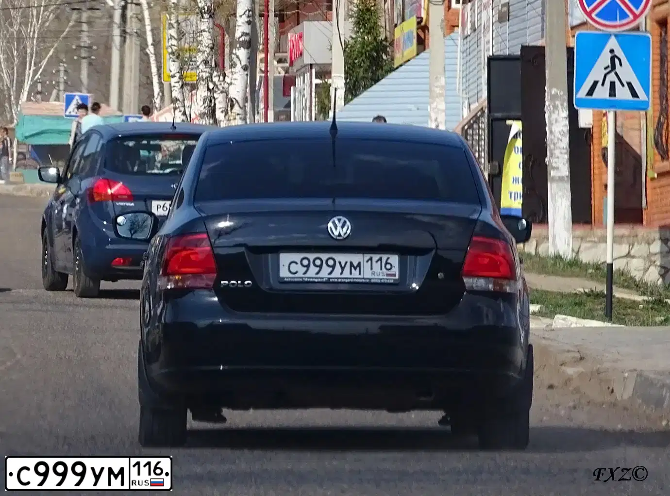 Фото автомобиля VOLKSWAGEN POLO, 2013 — госномер С999УМ116. Цвет: ЧЕРНЫЙ