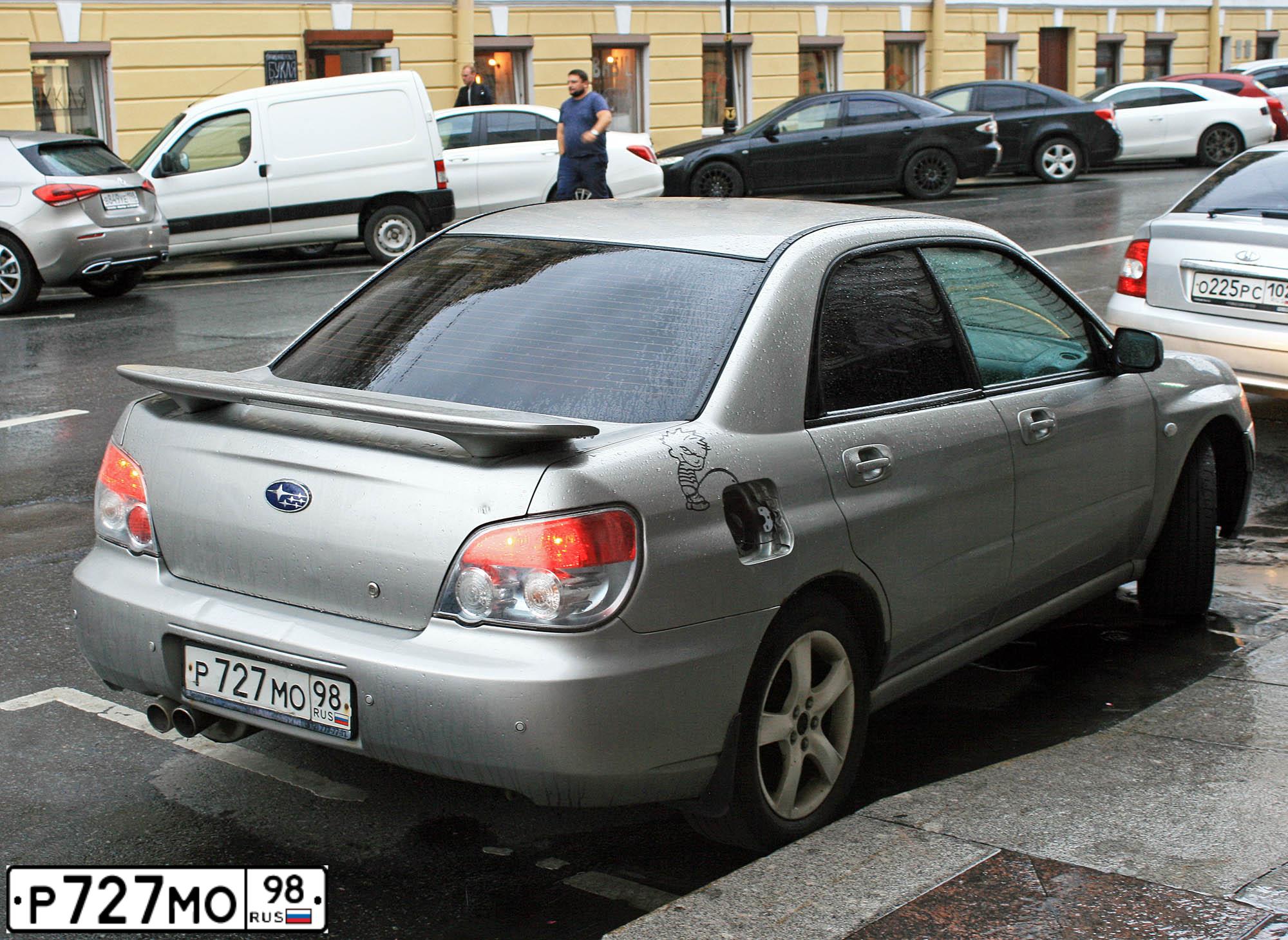 Фото автомобиля SUBARU IMPREZA, 2006 — госномер Н982ЕВ761. Цвет: РОЗОВЫЙ