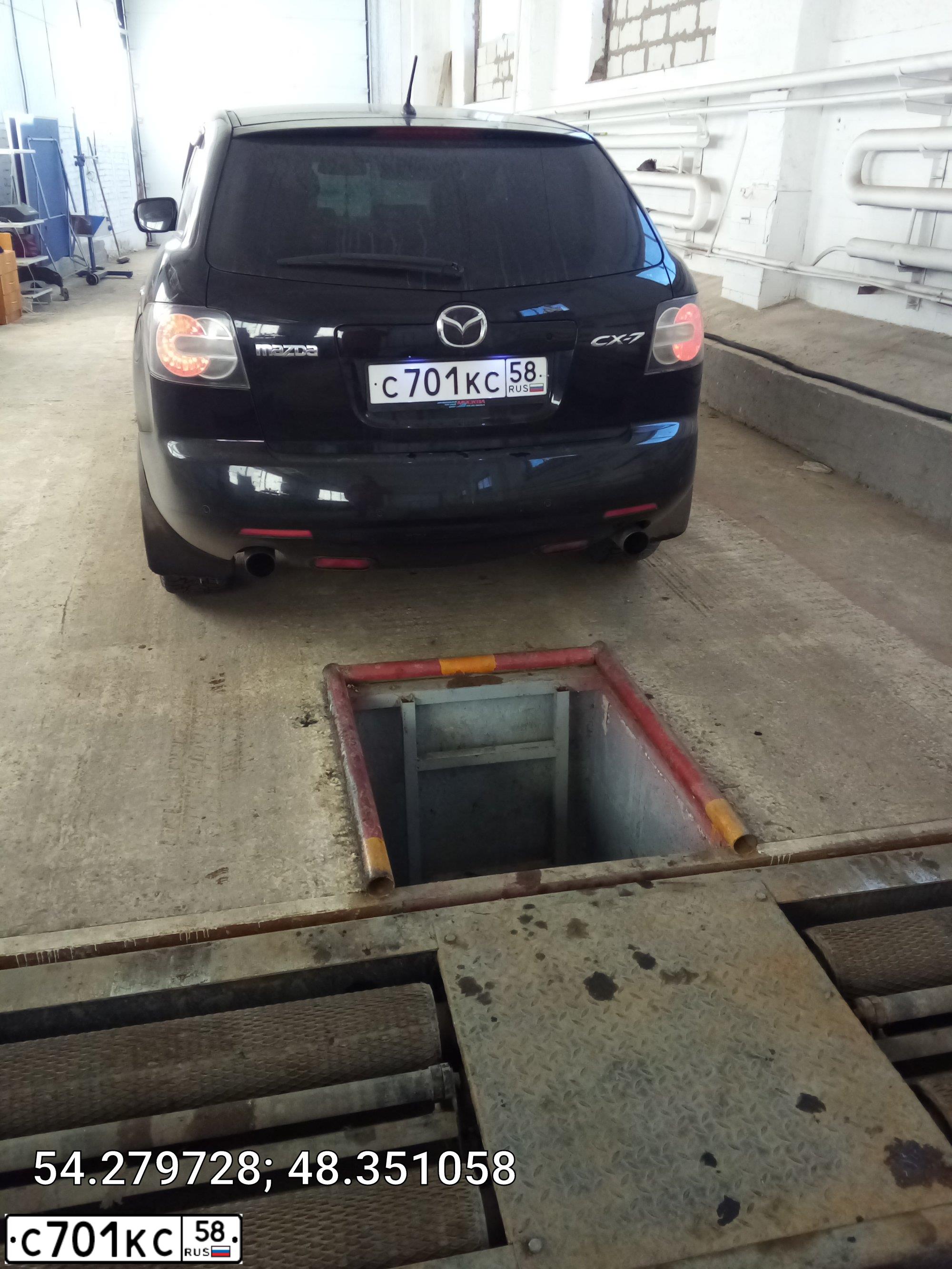 Фото автомобиля MAZDA CX-7, 2007 — госномер С701КС58. Цвет: ЧЕРНЫЙ