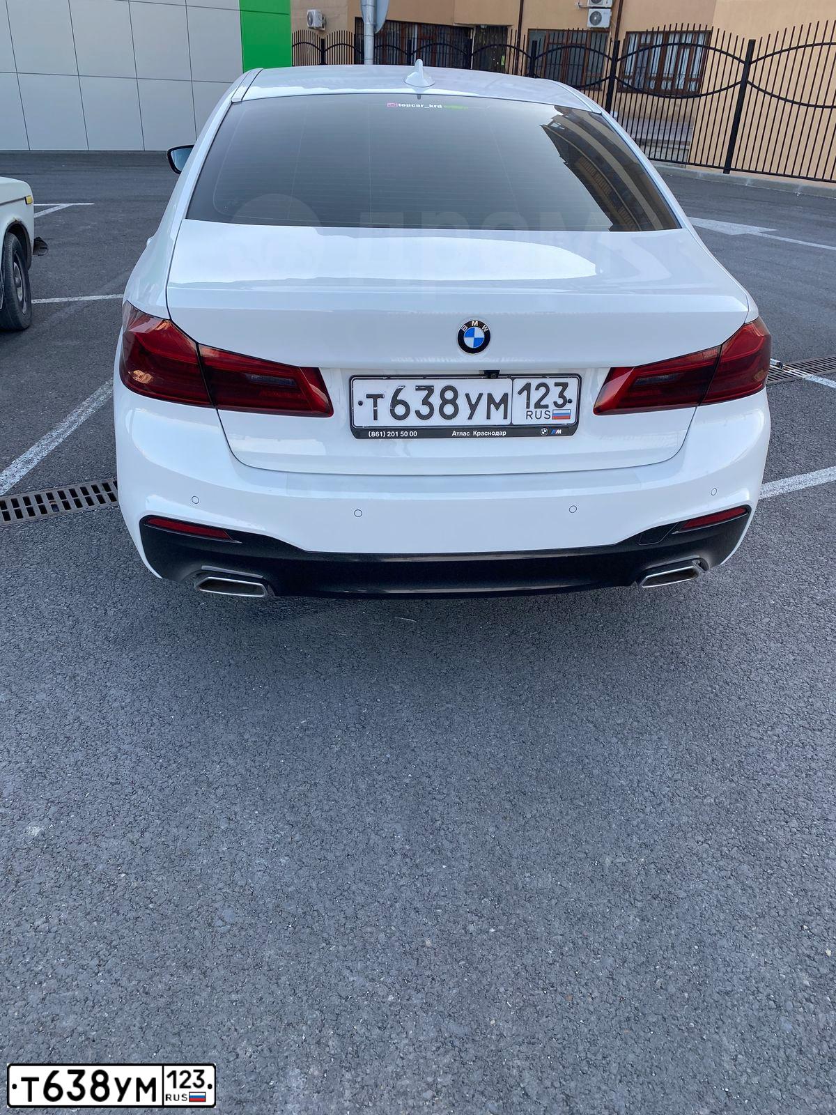 Фото автомобиля BMW SERIE 5, 2018 — госномер К773ВН977. Цвет: Белый