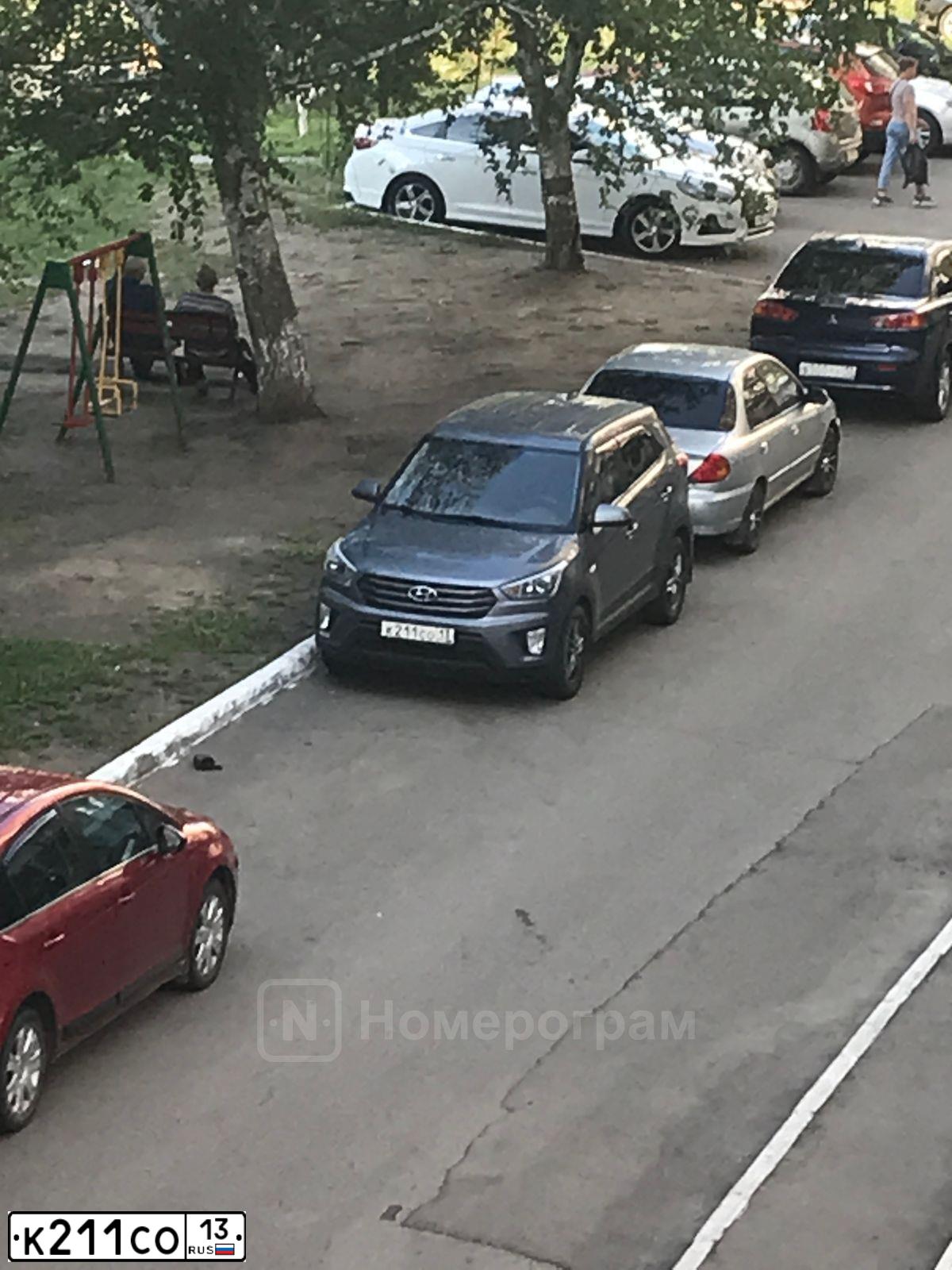 Фото автомобиля HYUNDAI CRETA, 2017 — госномер К211СО13. Цвет: СЕРЫЙ